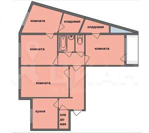 4-к квартира, вторичка, 85м2, 7/10 этаж