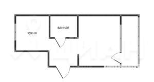 1-к квартира, вторичка, 40м2, 6/10 этаж