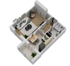 1-к квартира, вторичка, 32м2, 1/18 этаж