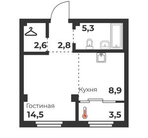 1-к квартира, вторичка, 34м2, 5/23 этаж