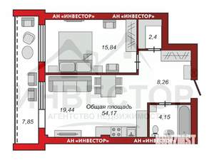2-к квартира, сданный дом, 49м2, 13/29 этаж