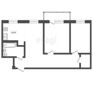 3-к квартира, вторичка, 56м2, 4/5 этаж