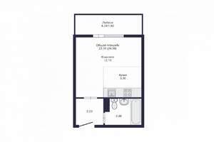 Студия квартира, вторичка, 25м2, 5/10 этаж