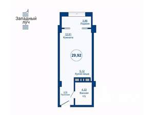 Студия квартира, вторичка, 30м2, 19/24 этаж