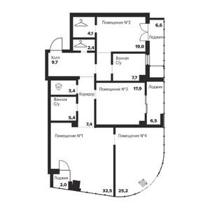 3-к квартира, вторичка, 135м2, 20/29 этаж