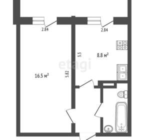 1-к квартира, сданный дом, 32м2, 4/10 этаж