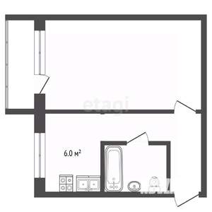 1-к квартира, вторичка, 31м2, 5/5 этаж