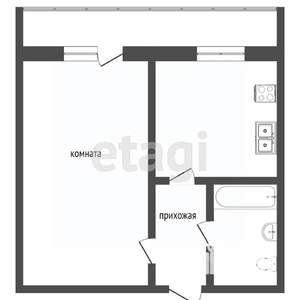 1-к квартира, вторичка, 35м2, 4/9 этаж