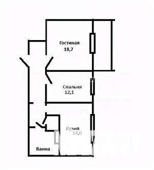 2-к квартира, вторичка, 61м2, 9/10 этаж