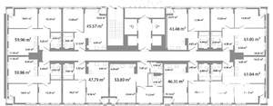 3-к квартира, строящийся дом, 60м2, 6/25 этаж