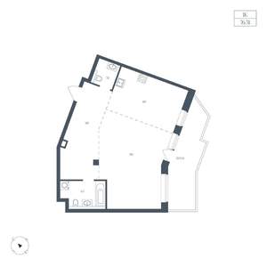 1-к квартира, вторичка, 76м2, 4/10 этаж