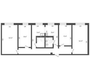 4-к квартира, вторичка, 84м2, 1/5 этаж