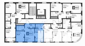 2-к квартира, вторичка, 51м2, 3/23 этаж