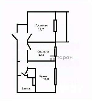 2-к квартира, вторичка, 61м2, 9/10 этаж