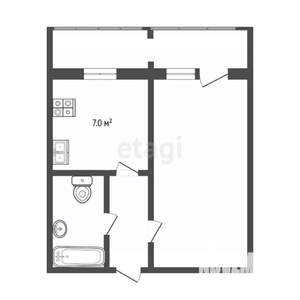 1-к квартира, вторичка, 33м2, 8/10 этаж