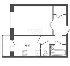 1-к квартира, вторичка, 41м2, 10/10 этаж