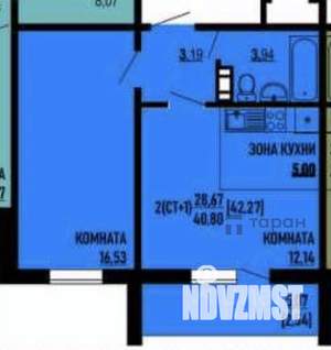 2-к квартира, вторичка, 41м2, 3/16 этаж