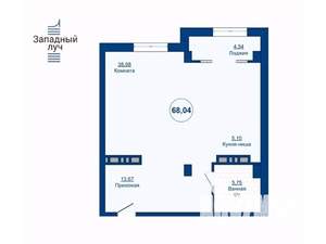 2-к квартира, вторичка, 70м2, 18/25 этаж