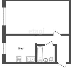 1-к квартира, вторичка, 31м2, 1/5 этаж