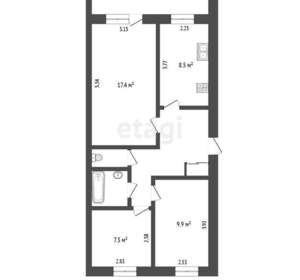 3-к квартира, вторичка, 58м2, 2/3 этаж