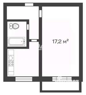 1-к квартира, вторичка, 30м2, 3/5 этаж