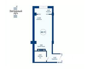 1-к квартира, вторичка, 42м2, 11/25 этаж