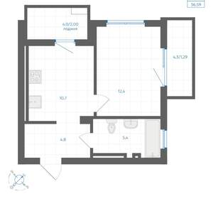 1-к квартира, вторичка, 37м2, 13/18 этаж