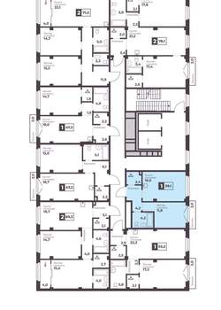 1-к квартира, вторичка, 39м2, 7/17 этаж