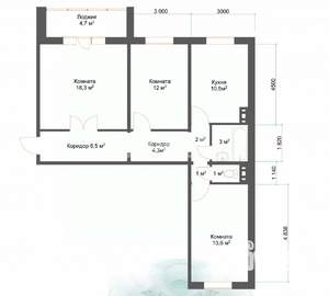 3-к квартира, вторичка, 75м2, 10/18 этаж