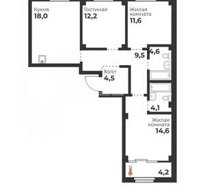 3-к квартира, вторичка, 80м2, 4/7 этаж