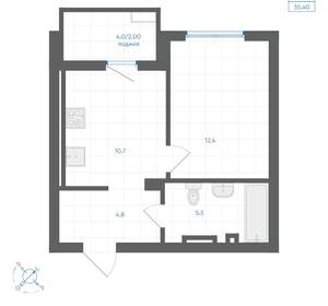 1-к квартира, вторичка, 35м2, 9/18 этаж