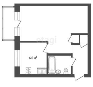 1-к квартира, вторичка, 31м2, 5/5 этаж