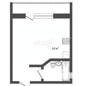 Студия квартира, вторичка, 24м2, 16/21 этаж