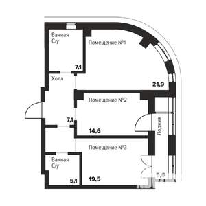 2-к квартира, вторичка, 75м2, 4/29 этаж