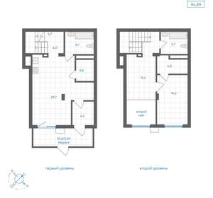 1-к квартира, вторичка, 95м2, 1/18 этаж