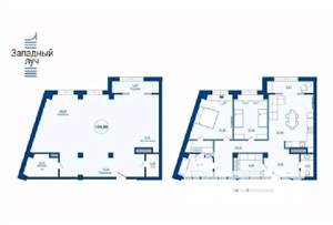 1-к квартира, вторичка, 102м2, 22/23 этаж