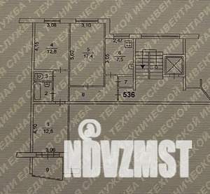 3-к квартира, вторичка, 65м2, 8/9 этаж