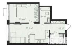 2-к квартира, вторичка, 45м2, 10/24 этаж