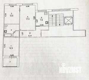 3-к квартира, вторичка, 65м2, 7/9 этаж