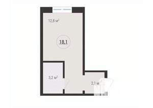 1-к квартира, вторичка, 18м2, 5/10 этаж