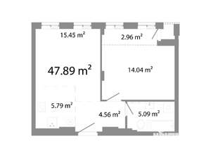 1-к квартира, строящийся дом, 48м2, 5/11 этаж