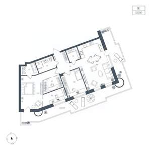 1-к квартира, вторичка, 119м2, 4/6 этаж