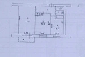 2-к квартира, вторичка, 46м2, 4/9 этаж