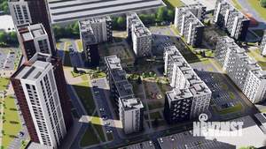 2-к квартира, строящийся дом, 37м2, 8/10 этаж