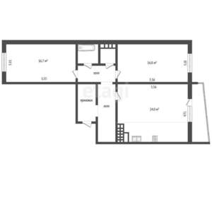 2-к квартира, вторичка, 77м2, 13/20 этаж