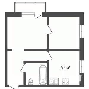 1-к квартира, вторичка, 32м2, 2/5 этаж