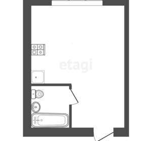 Студия квартира, вторичка, 24м2, 3/5 этаж