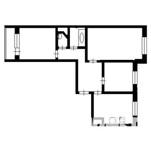 3-к квартира, вторичка, 66м2, 1/9 этаж