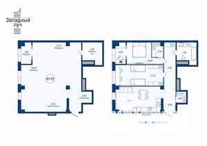1-к квартира, вторичка, 82м2, 23/23 этаж