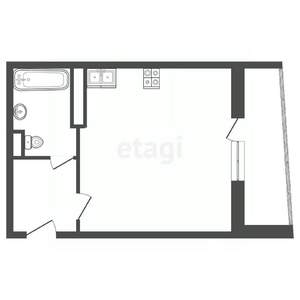 Студия квартира, вторичка, 24м2, 17/17 этаж